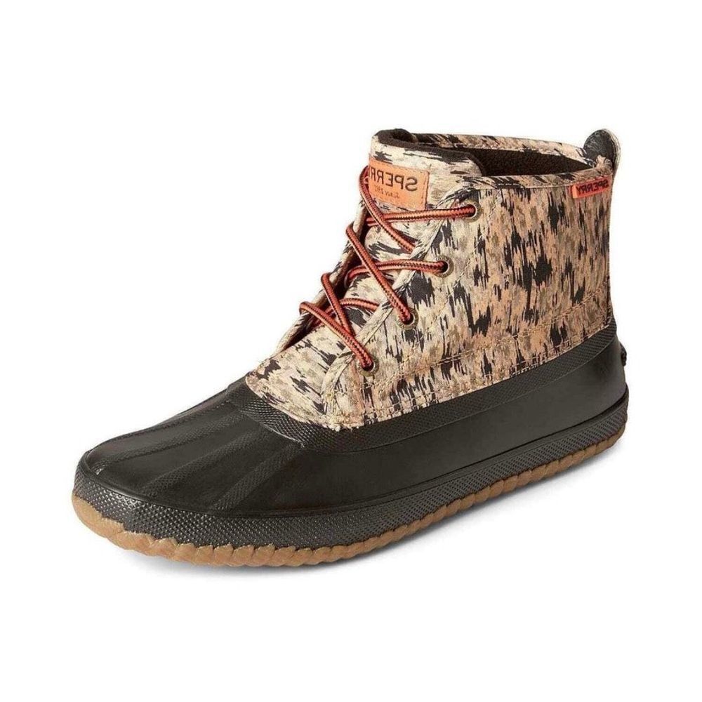 Sperry Breakwater Lu Br Camo Waterproof Duck Boots Sts24392 Black Men 10 New